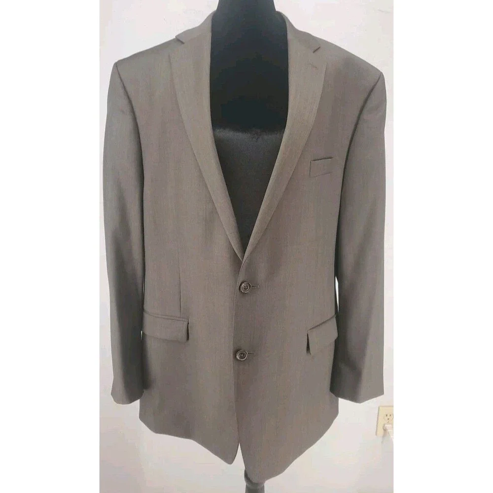 LRL Lauren Ralph Lauren 48L | Brown Gray Blazer Sport Coat Jacket 100% WOOL‎